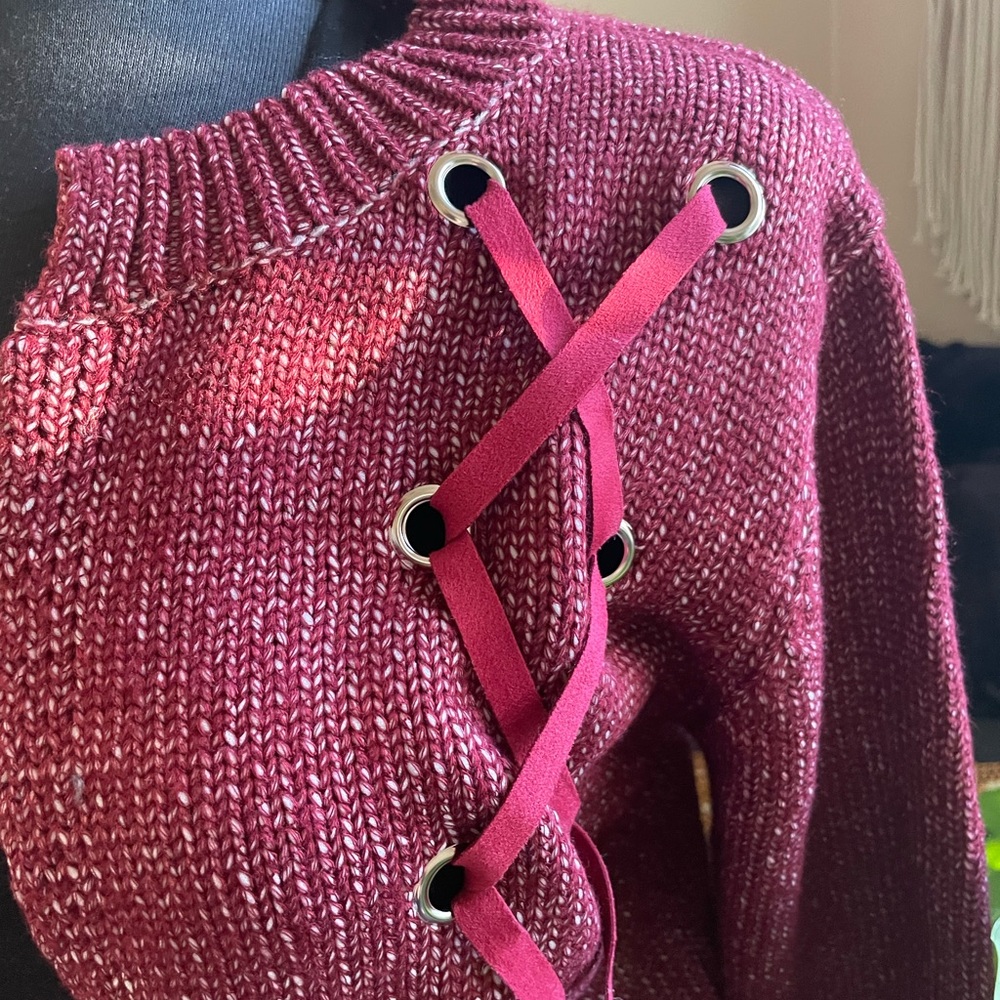 Ruby Ruche-Tie Cardigan Sweater - Picture 4 of 17